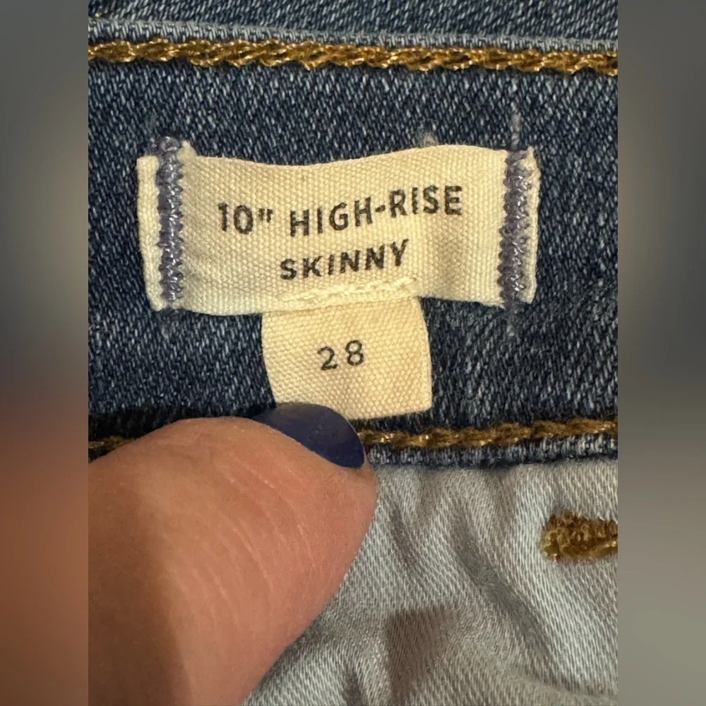 Madewell Women's 10" High Rise Skinny Jeans Size 28 M6234 Casual Preppy Chic - Picture 4 of 11